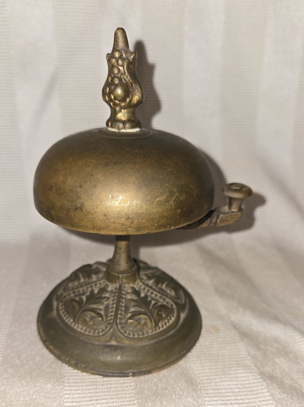 Antique-Style Brass Concierge Bell - Ornate Brass Finish Hotel